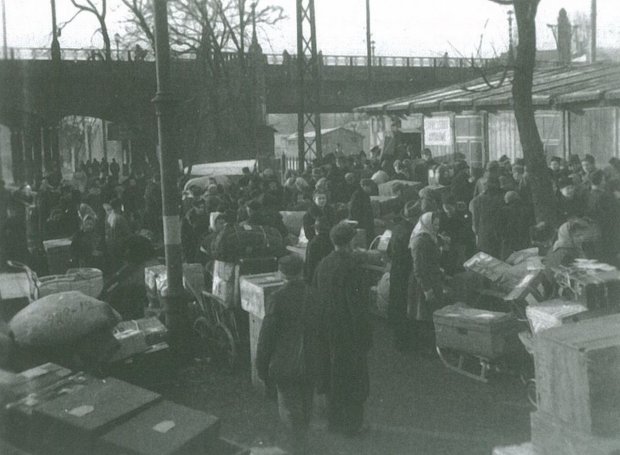 Ewakuacja ludności niemieckiej z dworca w Poznaniu, 20 stycznia 1945 r. 